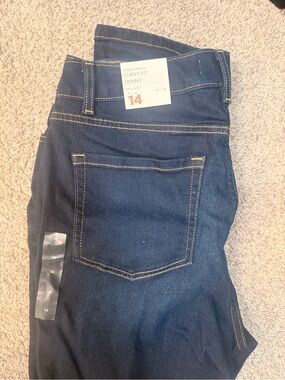 Lane Bryant Navy Blue High-Rise Curvy Skinny Jeans